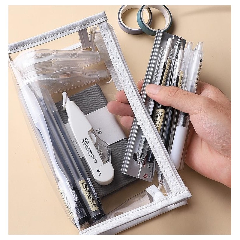 Plus Nao Pen Case, Pen Pouch, Pencil Case, Large Capacity,