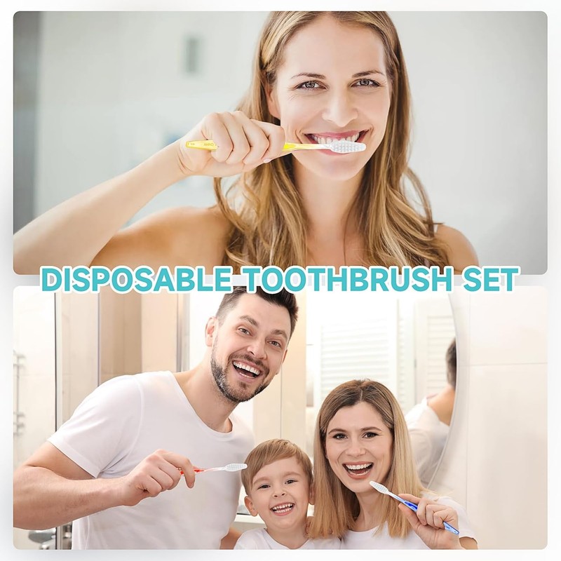 150 Pack Disposable Toothbrushes with Toothpaste, Travel Soft Bristles Toothbrushes