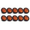 Partsam 10x Amber 2" Round Sealed Led Clearance Marker Light