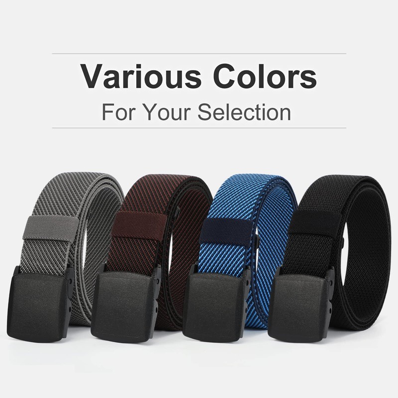 JASGOOD Elastic Stretch Belt for Men Outdoor Sports Work Nylon
