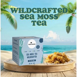 Organic Sea Moss Tea Bags 🌿 Pure Ocean Harvested | 92 Minerals | 30 Count