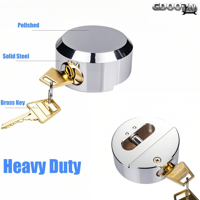 2 Pack Puck Lock, Hidden Shackle Padlock Heavy Duty Trailer