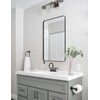 ANDY STAR Matte Black Bathroom Vanity Mirror, Well Made Rounded