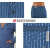 sesto senso Elegant Men's Long Button Down Pyjamas 100% Cotton