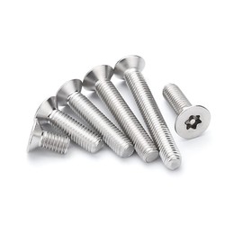 BOZONLI Countersunk Screws Torx M6 - TX Countersunk Machine Screws Stainless Steel Security Anti-Theft Screw M6 x 8 mm Pack of 10