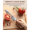XINZUO Kiritsuke Chef Knife 5.8",Sharp Forged Damascus Stainless Steel Sharp