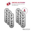 Sticky Expressions | Push Pull Stickers Pack of 6 (3