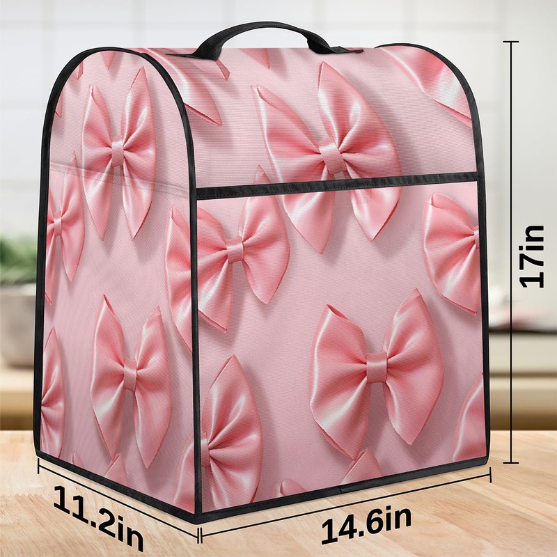 YPPAHHHH Pink Bow Pattern Kitchen Aid Stand Mixer Cover, Waterproof,