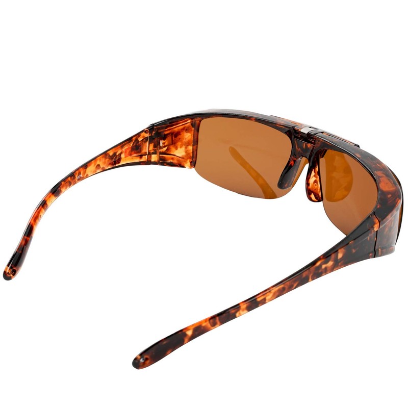EDWIN EDF-011-8 Flip Up Sunglasses, Polarized Over Glass, Plastic Frame,