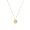 LOYATA Disc Coin Pendant Necklace,14K Gold Plated Full Moon Necklace