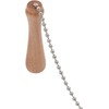 Light Wood Beaded Pull Chain Extension with Connector Wooden Pillars