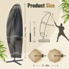 AiQInu Parasol Protective Cover with Rod, Large Cantilever Parasol Protective