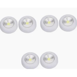 VICOX Under the Cabinet Push Lights Small Touch Light Led Puck Lights - 6 Pack