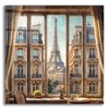 Epic Art 'Parisien View' by Rey Klimt Acrylic Glass Wall