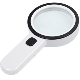 Lighted Magnifier, Illuminated Handheld Magnifier, Dehumidifier, 30x Double Glass Lens with 15 LED Lights.