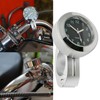 Sleek Waterproof Motorcycle Handlebar Clock with Glow-in-Dark Feature for Bicycles
