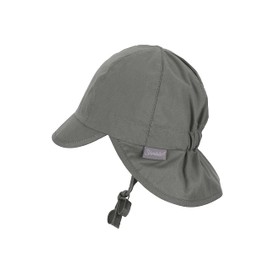 Sterntaler Unisex Children's Peaked Cap with Neck Protection, with Ties and Ear Flaps, dark green