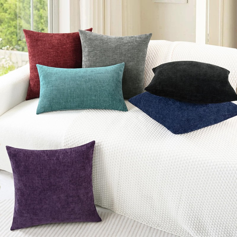 CaliTime Pack of 2 Cozy Throw Pillow Covers Cases for