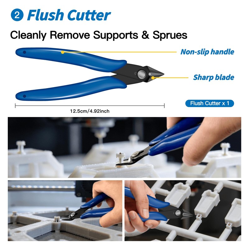 Deburring Tool 3D Printing for Resin PLA with Flush Cutters