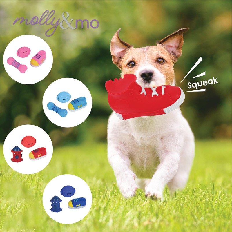 Molly & Mo Light Blue Dog Toy - Football