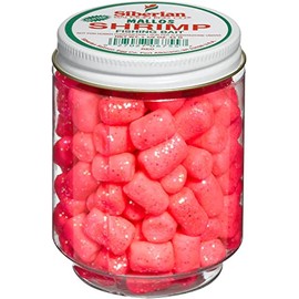 Atlas Mike's Jar of Siberian Shrimp Glitter Marshmallow Salmon Fishing Bait Eggs, Red
