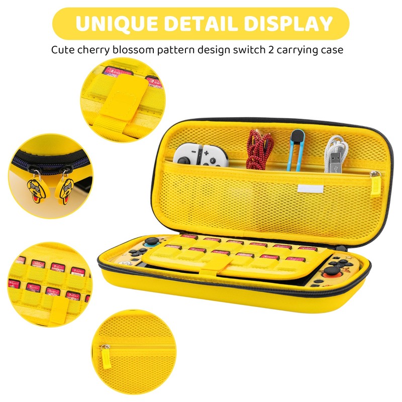 PAWDIARY Yellow Switch 2 Accessories Bundle for Fortnite Design, with