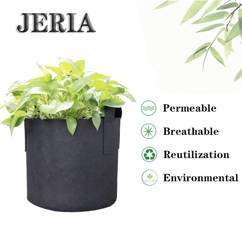 JERIA 12-Pack 3 Gallon, Vegetable/Flower/Plant Grow Bags, Aeration Fabric Pots
