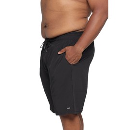 HOdo Mens Big and Tall Swim Trunks 11 inch with Mesh Liner Black 5XL