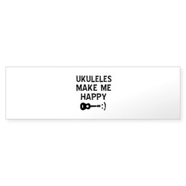 CafePress Ukukeles Musical Instrument Designs Sticker (Bumpe 10"x3" Rectangle Bumper Sticker Car Decal (10 Pack)