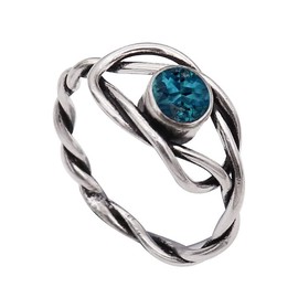 Londoner blauer Topas im Labor gezüchtet Edelstein-für Herren und Damen, alle Größen, 925 Sterling Silber Band Ring, Geschenkartikel, Schmuck TSR1002AT_9 (55 (17.5))