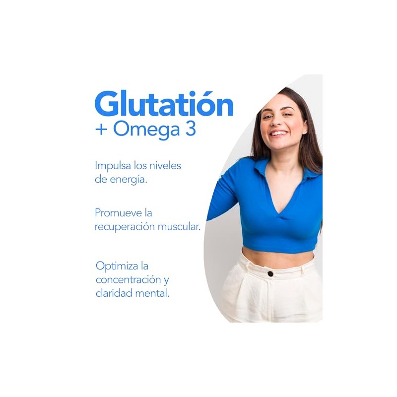 NatGel Glutation Liposomal con Omega 3 Potente Antioxidante, Refuerza el