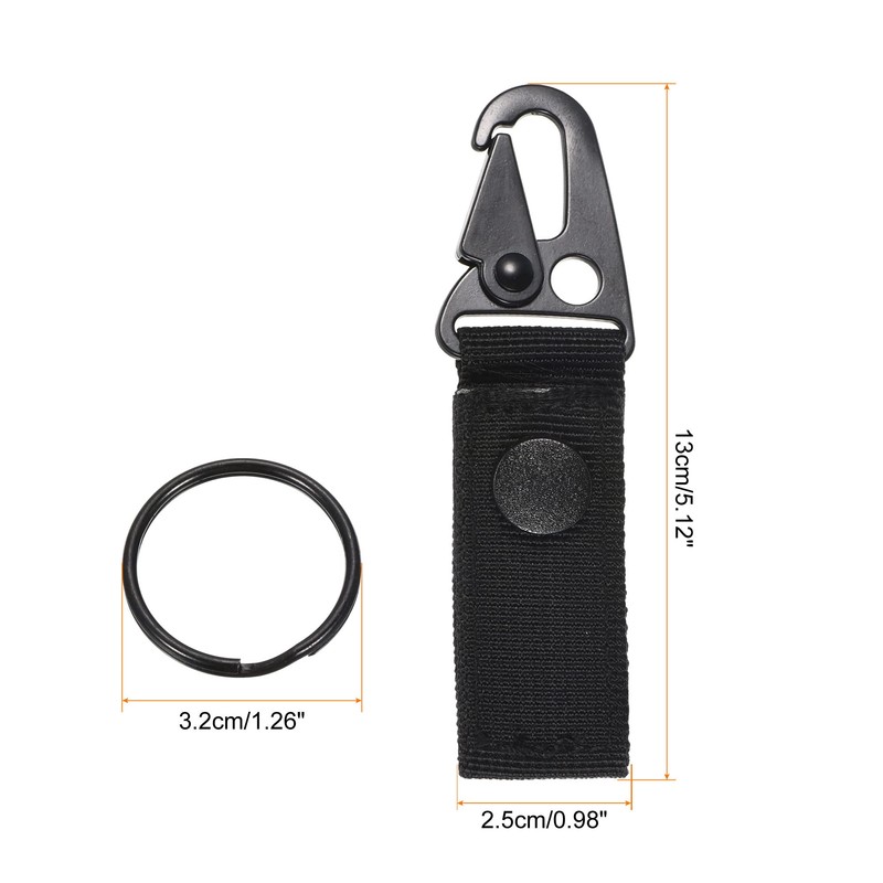 [PATIKIL] Belt Keeper Key Ring for Outdoor Camping 3pcs Nylon