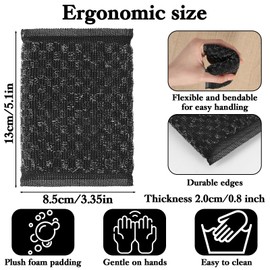 6 Pcs Steel Wool Scrubbing Sponges, Non Scratch Scrubbers Kitchen Sponges, Heavy Duty Reusable Multipurpose Cleaning Sponge for Washing Dishes, Pots, Pans, Household Cleaning