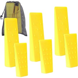 AR-PRO 5.5 Inch Yellow Heavy Duty Log Splitting Tree Felling Wedges With Spikes