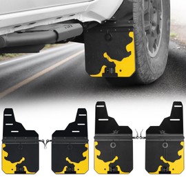 Trumgeta 4PCS Upgraded Truck Mud Flaps Splash Guards Fit for Toyota Tacoma 2016-2023 with Fender Flares Adjustable Mudflaps for Pickup Trucks Quick-Release Mud Guards