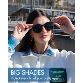 Myiaur Women's Polarized Sunglasses with Mirrored Lens & UV400 Protection - Trendy & Stylish Large Glasses