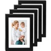 AEVETE 5x7 Picture Frames Black 4 pack Made of Natural