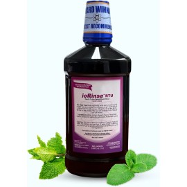 Iotech International ioRinse Ready-to-Use (RTU) Mouthwash for Fresher Breath - Soft Mint Flavor, 1L