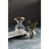 Mud Pie Ruffled Gold Glass Vase, Large, 7 1/2" x
