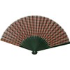 Ken Onishi Sales Men's Folding Fan 8.7 inches (22 cm), Houndstooth / Engine