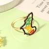 6PCS African Napkin Rings Juneteenth Napkin Rings Set Enamel Africa