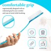 DecorRack Bath Brush with Bristles, Long Handle for Exfoliating Back,