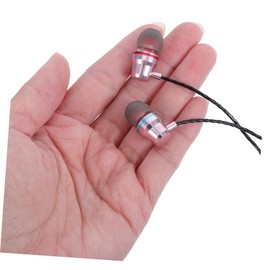 KONTONTY Type C in Ear Headphones with Microphone Ergonomic Wired Earphones HiFi Stereo Sound Sweat Design Compatible with Type C Devices Rose Gold Random Packaging