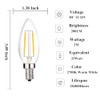Beonllay 12 Volt LED Candelabra Bulbs E12 Base Light Bulb