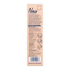 Nair Prep & Smooth Face, Exfoliating Facial Hair Removal for Woman, Depilatory Cream, Smooth Skin Solution for Effective Hair Removal, Hydrating with Hyaluronic Acid for Skincare, 1.76 oz