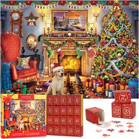 Puzzle Advent Calendar 2024, Christmas Countdown Calendar for Kids Teens Adults, 24 Boxes of 1008 Pcs Jigsaw Puzzles Advent Calendars Christmas Gifts Toys for Boys Girls,G7165
