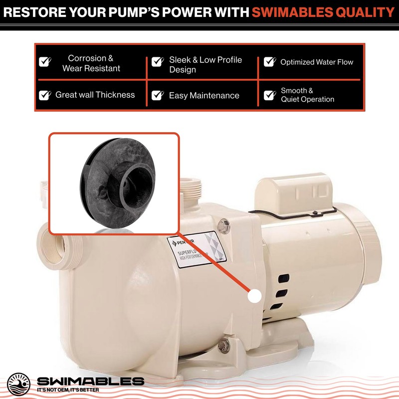 Swimables Superflo Impeller 1.5 HP 355074 Pool Pump Replacement –