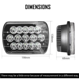 COLIGHT Pair For Chevy Express Cargo Van 1500 2500 3500 7x6 5x7 LED Headlights Hi/Lo DOT