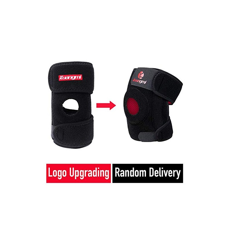 Kuangmi Child Knee Support Open Patella Adjustable Black 1 Piece