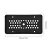 2PCS License Plate Protector Silicone Frame Soft Flexible Black 305x155mm